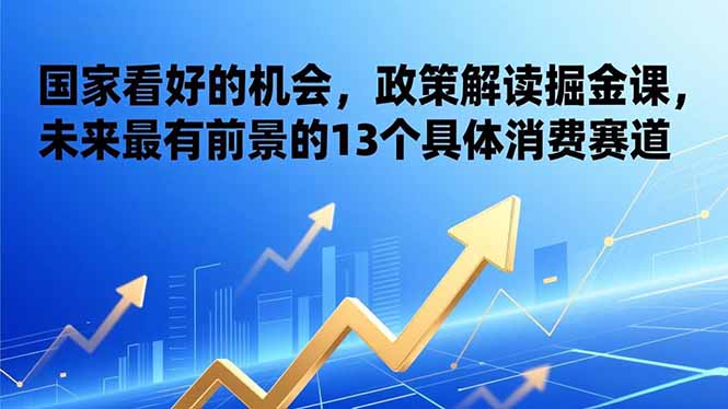 某付费文章：国家看好的机会，政策解读掘金课，未来最有前景的13个具体消费赛道-网创猫