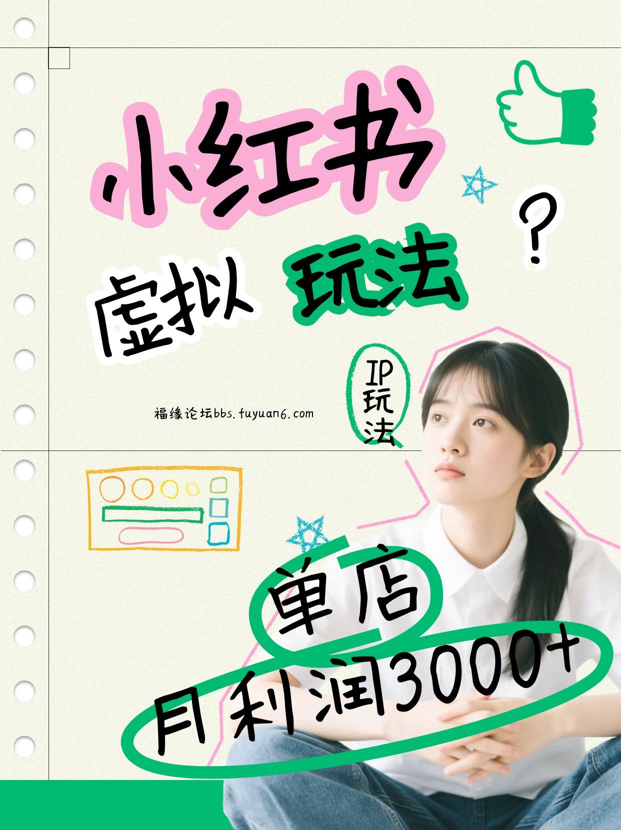 小红书虚拟玩法（铺货流和单品玩法），单店月利润3000+，IP打法+原创商品（0违规）-网创猫