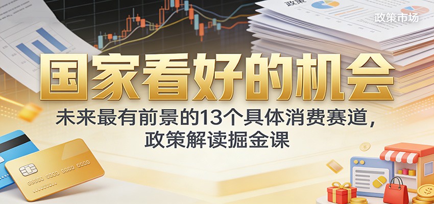 公众号付费文章：国家看好的机会，未来最有前景的13个具体消费赛道，政策解读掘金课-网创猫