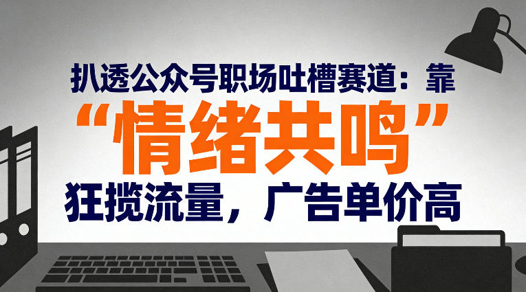 扒透公众号职场吐槽赛道：靠“情绪共鸣”狂揽流量，广告单价高-网创猫