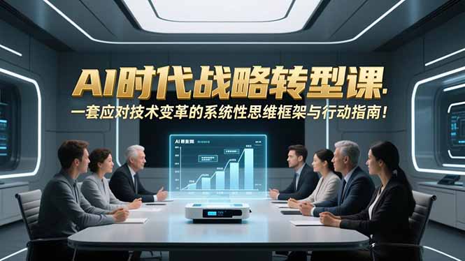 AI时代战略转型课：一套应对技术变革的系统性思维框架与行动指南！-网创猫