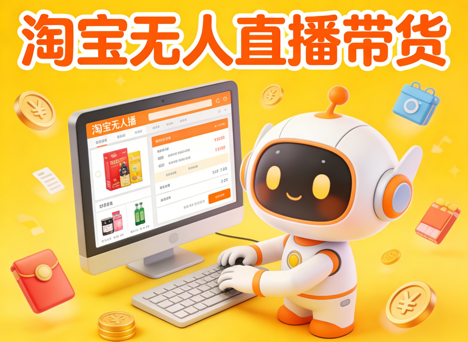 淘宝无人直播带货，24小时自动卖货，月佣金1W+，不违规不封号，不用露脸-网创猫