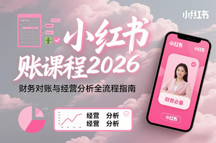 小红书对账课程2026，财务对账与经营分析全流程指南-网创猫