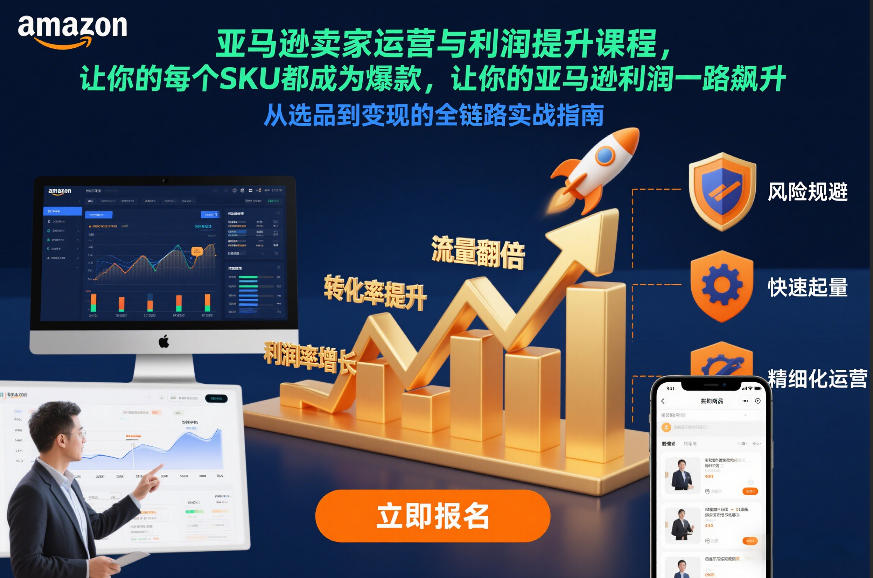 亚马逊卖家运营与利润提升课程，让你的每个SKU都成为爆款，让你的亚马逊利润一路飙升(更新12月)-网创猫