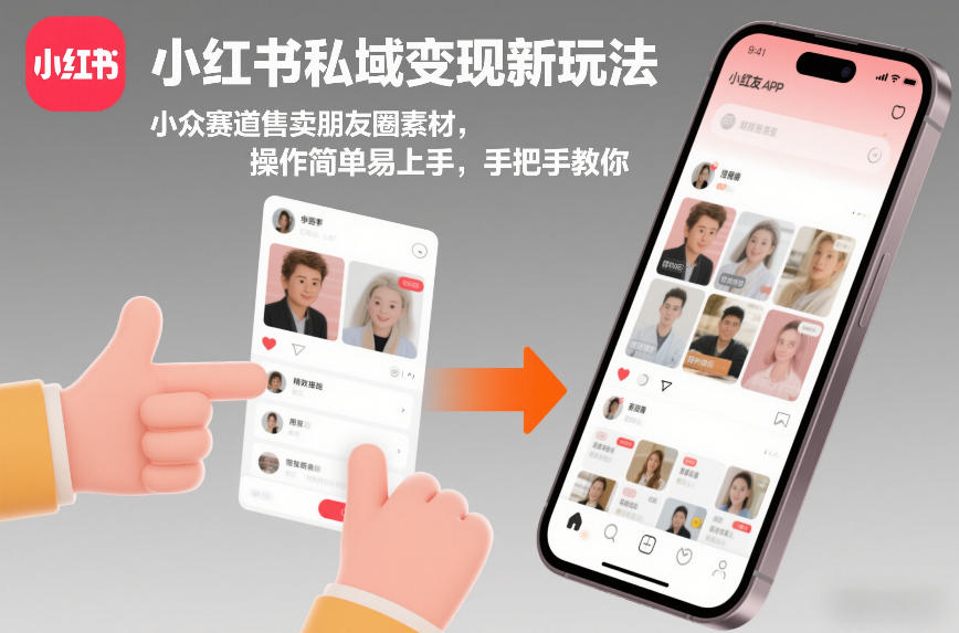 小红书私域变现新玩法，小众赛道售卖朋友圈素材，操作简单易上手，手把手教你-网创猫