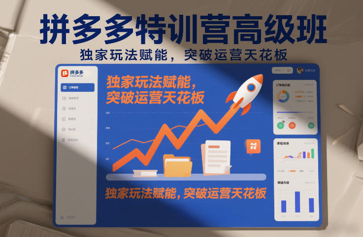 拼多多特训营高阶班，独家玩法赋能，突破运营天花板(更新26年1月)-网创猫