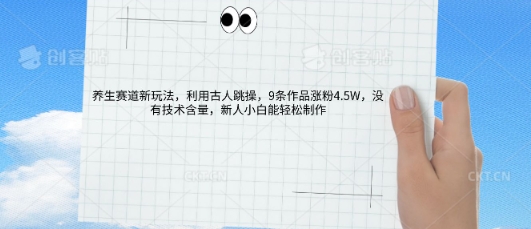 AI养生赛道新玩法，10条作品涨粉5.2W，操作简单，新人小白能轻松制作-网创猫