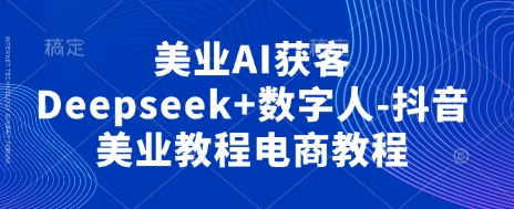 美业AI获客Deepseek+数字人-抖音美业教程电商教程-网创猫