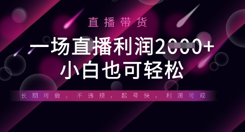 半无人直播带货，一场利润数张，适合所有平台玩法，小白也可轻松-网创猫